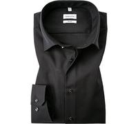 Seidensticker Business Hemd Herren Slim Fit Baumwolle schwarz, 39