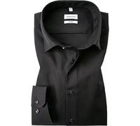 Seidensticker Business Hemd Herren Slim Fit Baumwolle schwarz, 40