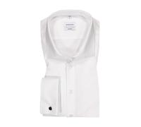 Seidensticker Herren Business - Hemd - Shaped Fit - Bügelfrei - Kent Kragen - Langarm - Umschlagmanschette - 100% Baumwolle Wei (Wei 01) 39
