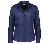 Hemdbluse SEIDENSTICKER "Schwarze Rose", Damen, Gr. XL42, blau (dunkelblau), 100% Baumwolle, unifarben, regular fit, ohne Ausschnitt, Blusen Hemdbluse, 1/1 Kragen Uni (71761027-42) dunkelblau