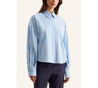 Hemdbluse Damen Mittelblau