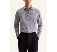 Businesshemd SEIDENSTICKER "Regular", Herren, Gr. L (41), normale Ärmellängen, blau, 100% Baumwolle, geblümt, regular fit, Langarm 2-Knopf-Manschette, Hemden, Regular Langarm Kentkragen Floral (530888