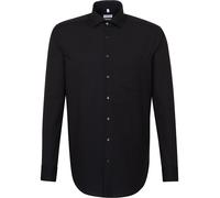 Seidensticker Hemd - Regular fit - in Schwarz - Größe 45 | Herren Plussize