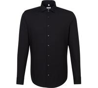 Seidensticker Hemd - Slim fit - in Schwarz - Größe 42 | Herren Plussize