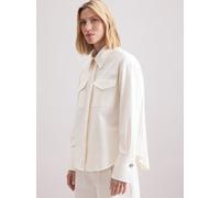 Hemdbluse SEIDENSTICKER "Schwarze Rose", Damen, Gr. M (38), beige (ecru), 100% Baumwolle, unifarben, regular fit, ohne Ausschnitt, Langarm, Blusen, Langarm Kragen Uni (54418618-38) ecru