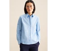 Hemdbluse SEIDENSTICKER "Schwarze Rose", Damen, Gr. L (40), blau (hellblau), 100% Baumwolle, unifarben, regular fit, ohne Ausschnitt, Langarm, Blusen, Langarm Kragen Uni (61450161-40) hellblau