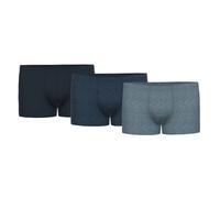 Seidensticker Herren Boxershorts, 3er Pack - Trunk 3-Pack, Single Jersey, Baumwollmischung, einfarbig Schwarz/Blau L