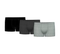 Seidensticker Herren Boxershorts, 3er Pack - Trunk 3-Pack, Single Jersey, Baumwollmischung, einfarbig Schwarz/Grau XL