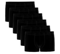 Seidensticker Herren Boxershorts, 6er Pack - Trunk 6-Pack, Single Jersey, Baumwollmischung, einfarbig Schwarz L