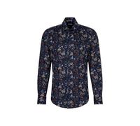 Slim Business Hemd Druck Braun 40 (01.645350-0025-40)