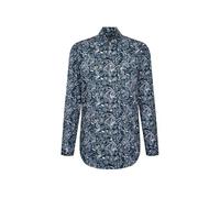 Seidensticker Comfort Fit Hemd Satin Grün, Bedruckt