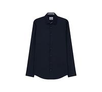 Seidensticker Herren Business-Hemd - Extra Slim Fit - Bügelfrei - Kent-Kragen - Langarm - Patch - 100% Baumwolle, Dunkelblau, 36 EU