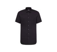 Seidensticker Herren Mens Regular Shortsleeve Klassisches Hemd, Schwarz(001001), 44 EU