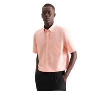 Businesshemd SEIDENSTICKER "Regular", Herren, Gr. L42, normale Ärmellängen, orange, 100% Baumwolle, Strukturmuster, regular fit, gerader Abschluss, Hemden, Regular 1/2 Button-Down-Kragen Struktur (268