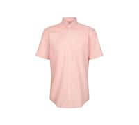 Businesshemd SEIDENSTICKER "Regular", Herren, Gr. L42, normale Ärmellängen, orange, 100% Baumwolle, Strukturmuster, regular fit, gerader Abschluss, Hemden, Regular 1/2 Button-Down-Kragen Struktur (268