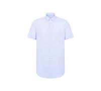 Seidensticker Herren Businesshemd Regular Fit Kurzarm Kent-Kragen Bügelfrei 42 Blau