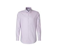Seidensticker Herren Business-Hemd Regular Fit Bügelfrei Kentkragen Langarm 100% Baumwolle Lila 46