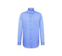 Seidensticker Hemd Modern Fit Herren Langarm 100% Baumwolle Blau Größe 44 Einfarbig