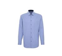 Businesshemd SEIDENSTICKER "Schwarze Rose", Herren, Gr. 3XL (48), normale Ärmellängen, blau (mittelblau), 100% Baumwolle, kariert, regular fit, 2-Knopf-Manschette, Hemden, Regular 1/1 Kentkragen Karo 