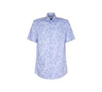 Businesshemd SEIDENSTICKER "Regular", Herren, Gr. XL44, normale Ärmellängen, blau, 100% Baumwolle, Paisley, regular fit, gerader Abschluss, Hemden, Regular 1/2 Kentkragen Paisley (28307849-44) blau