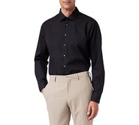 Seidensticker Hemd Herren Slim Fit Langarm Baumwolle schwarz, 41