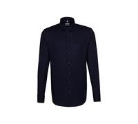 Seidensticker Herren Business Hemd - Shaped Fit - Bügelfrei - Kent-Kragen - Langarm - 100% Baumwolle, Blau (Dunkelbla, 44 EU