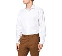 Seidensticker Herren Business Hemd - Shaped Fit - Bügelfrei - Kent-Kragen - Langarm - 100% Baumwolle, Weiß, 46 EU