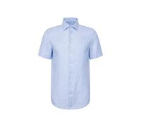 Leinenhemd SEIDENSTICKER "Schwarze Rose", Herren, Gr. L (41), normale Ärmellängen, hellblau, 100% Leinen, unifarben, tailored fit, Hemden, Shaped 1/2 Kentkragen Uni (71353007-41) hellblau