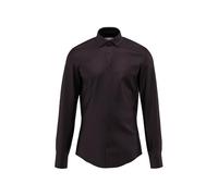 Businesshemd SEIDENSTICKER "Schwarze Rose", Herren, Gr. M39, normale Ärmellängen, schwarz, 100% Baumwolle, unifarben, tailored fit, 2-Knopf-Manschette, Hemden, Shaped 1/1 Kentkragen Uni (15789314-39)