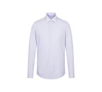 SN693600 Seidensticker Herren Hemd Karo/Streifen langarm tailliert Striped Light Blue - White 45