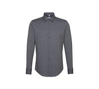 Seidensticker Herren Businesshemd Slim Fit Baumwolle Grau Größe 36