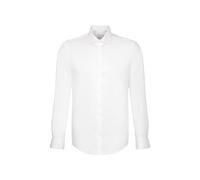 Businesshemd SEIDENSTICKER "Schwarze Rose", Herren, Gr. XXL (45), normale Ärmellängen, weiß, 100% Baumwolle, unifarben, slim fit, 2-Knopf-Manschette, Hemden, Slim 1/1 Kentkragen Uni (21804350-45) weiß