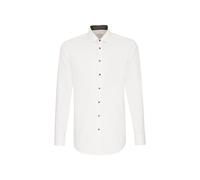 Seidensticker Hemd Schwarze Rose Slim Fit Popeline Kentkragen Kombimanschette Bügelfrei Weiß Gr. 38