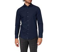 Seidensticker Herren Mens Slim Patch Longsleeve Cotton Hemd, Dunkelblau(665477), 40 EU