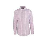Businesshemd SEIDENSTICKER "Schwarze Rose", Herren, Gr. M (39), normale Ärmellängen, berry, 100% Baumwolle, gestreift, slim fit, 2-Knopf-Manschette, Hemden Businesshemd, Slim 1/1 Kentkragen Gestreift