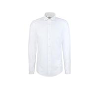 Businesshemd SEIDENSTICKER "Schwarze Rose", Herren, Gr. M (39), normale Ärmellängen, weiß, 80% Polyamid, 20% Elastan, unifarben, slim fit, 2-Knopf-Manschette, Hemden, Slim 1/1 Kentkragen Uni (64519419