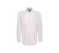 Smokinghemd SEIDENSTICKER "Schwarze Rose", Herren, Gr. XXL45, normale Ärmellängen, weiß, 100% Baumwolle, unifarben, regular fit, Doppelmanschette, Hemden, Gala Uni (49877367-45) weiß