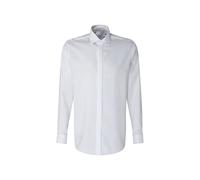 Smokinghemd SEIDENSTICKER "Schwarze Rose", Herren, Gr. XXL (46), normale Ärmellängen, weiß, 100% Baumwolle, unifarben, regular fit, Doppelmanschette, Hemden, Gala Uni (33197868-46) weiß