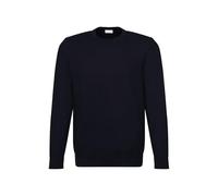 Seidensticker Strickpullover Regular Herren Rundhals 100% Baumwolle Dunkelblau Gr. L