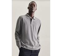Seidensticker Herren Polo-Shirt Slim Fit Langarm 100% Baumwolle Grau XL