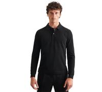 Seidensticker Poloshirt Slim Fit – Herren, Langarm, 100% Baumwolle, unifarben, Schwarz XXL