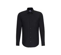 Seidensticker Businesshemd Schwarze Rose Herren Gr. M (39) Schwarz 100% Baumwolle X-Slim Kentkragen