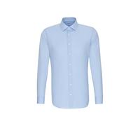Businesshemd SEIDENSTICKER "Schwarze Rose", Herren, Gr. XL (44), normale Ärmellängen, blau (hellblau), 100% Baumwolle, unifarben, skinny fit, 2-Knopf-Manschette, Hemden, X-Slim 1/1 Kentkragen Uni (775