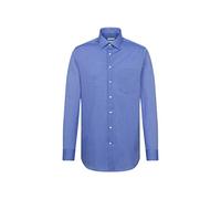 Businesshemd SEIDENSTICKER "Schwarze Rose", Herren, Gr. XXL (46), normale Ärmellängen, blau (mittelblau), 100% Baumwolle, unifarben, regular fit, Langarm 2-Knopf-Manschette, Hemden, Regular 1/1 Kentkr