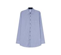 Seidensticker Herren Mens Regular Patch Longsleeve Shirt, Mittelblau(153720), 40 EU