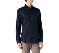 Businesshemd SEIDENSTICKER "Schwarze Rose", Herren, Gr. XXL45, normale Ärmellängen, blau (dunkelblau), 100% Baumwolle, unifarben, tailored fit, 2-Knopf-Manschette, Hemden, Shaped Kentkragen Uni (73907