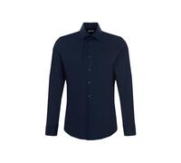 Seidensticker Herren Mens Slim Longsleeve Cotton Businesshemd, Dunkelblau(693650), 44 EU