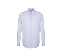 Seidensticker Businesshemd Schwarze Rose - Herren Slim Fit 100% Baumwolle Kentkragen Blau XL (43)