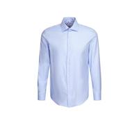 Businesshemd SEIDENSTICKER "Schwarze Rose", Herren, Gr. M (40), normale Ärmellängen, blau (hellblau), 100% Baumwolle, unifarben, slim fit, 2-Knopf-Manschette, Hemden, Slim 1/1 Kentkragen Uni (76825469