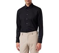 Seidensticker Herren Mens Slim Patch Longsleeve Cotton Businesshemd, Schwarz(693690), 41 EU